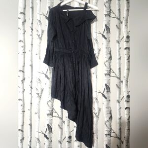 Katie Judith Black Asymmetrical Dress Size Small